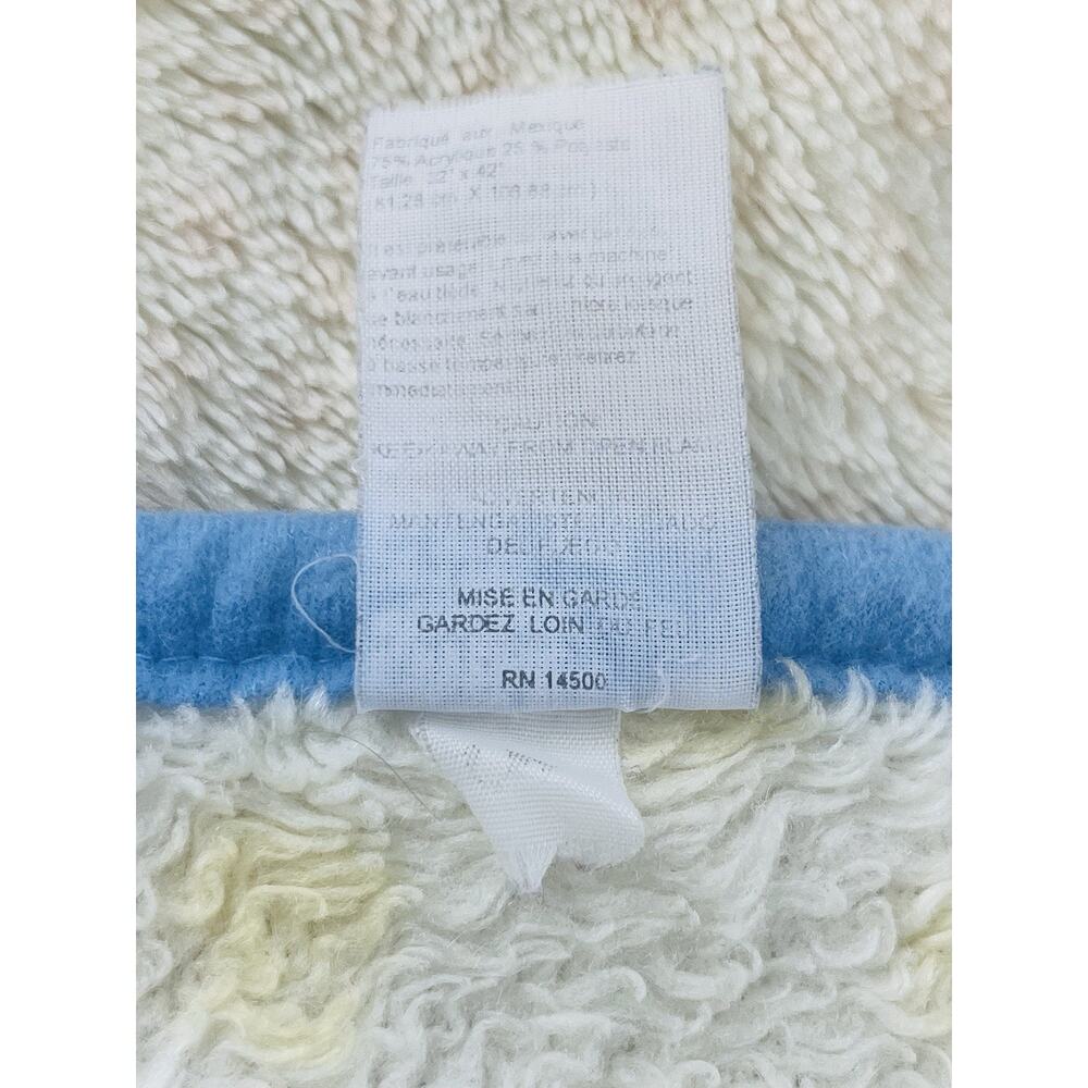 VTG Child of Mine Baby Blanket Yellow Blue Teddy 2 Bear Bird Sun Plush Throw Sof - Picture 9 of 16